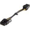 StarTech.com PCI Express 6 pin to 8 pin Power Adapter Cable – Power cable – 6 pin PCIe power (F) to 8 pin PCIe power (M) – 6.1 in – yellow – PCIEX68ADAP,Black, Yellow