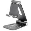 StarTech.com Phone and Tablet Stand – Foldable Universal Mobile Device Holder for Smartphones & Tablets Adjustable Multi-Angle Ergonomic Cell Phone Stand for Desk Portable, 4in to 13in (USPTLSTND)(Black)