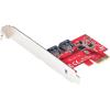 StarTech.com SATA PCIe Card – 2 Port PCIe SATA Expansion Card – 6Gbps – Full/Low Profile – PCI Express to SATA Adapter/Controller – ASM1061 Non-Raid – PCIe to SATA Converter, TAA