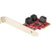 StarTech.com SATA PCIe Card – 6 Port PCIe SATA Expansion Card – 6Gbps – Low/Full Profile – Stacked SATA Connectors – ASM1166 Non-Raid – PCI Express to SATA Converter (6P6G-PCIE-SATA-CARD)