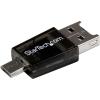 StarTech.com USB 3.0 Flash Memory Multi-Card Reader/Writer with USB-C – SD microSD and CompactFlash Card Reader w/ Integrated USB-C Cable (FCREADU3C)(Micro SD)