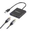StarTech.com USB 3.0 to Dual HDMI Adapter, USB to 2x HDMI Monitor Converter for Windows, TAA (no support for macOS/ChromeOS/Linux)(USB-A)