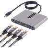 StarTech.com USB 3.0 to Quad HDMI Adapter, USB to 4x HDMI Monitor Converter for Windows, TAA (no support for macOS/ChromeOS/Linux)(USB-C)