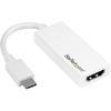 StarTech.com USB-C to HDMI Video Adapter Converter – 4K 30Hz – Thunderbolt 3 Compatible – USB 3.1 Type-C to HDMI Monitor Travel Dongle Black (CDP2HD)(White)