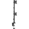 StarTech.com Vertical Desk Mount Dual Monitor Arm – for Monitors 13 to 27 – Adjustable – Desk Clamp/Grommet-Hole Mount – Dual VESA Monitors – Black (ARMDUALV)(Black)