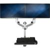 StarTech.com Wall Mount Workstation – Articulating Standing Desk with Ergonomic Height Adjustable Dual Monitor Arm & Keyboard Tray – 2X 30 VESA Displays – Foldable Wall Mounted Sit Stand (WALLSTSI2)