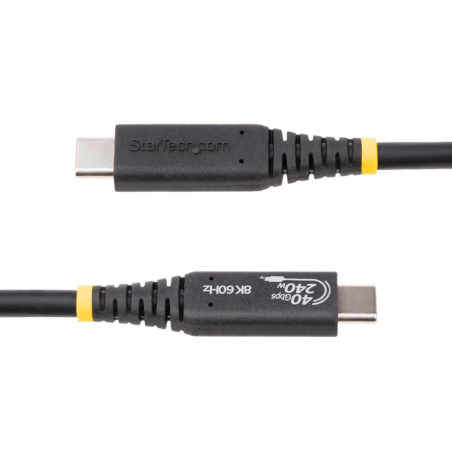 imageStarTechcom 1m 33ft USB4 Cable USBIF Certified USBC Cable 40Gbps 240W PD 31 EPR 8K60Hz USB TypeC Laptop CableCord