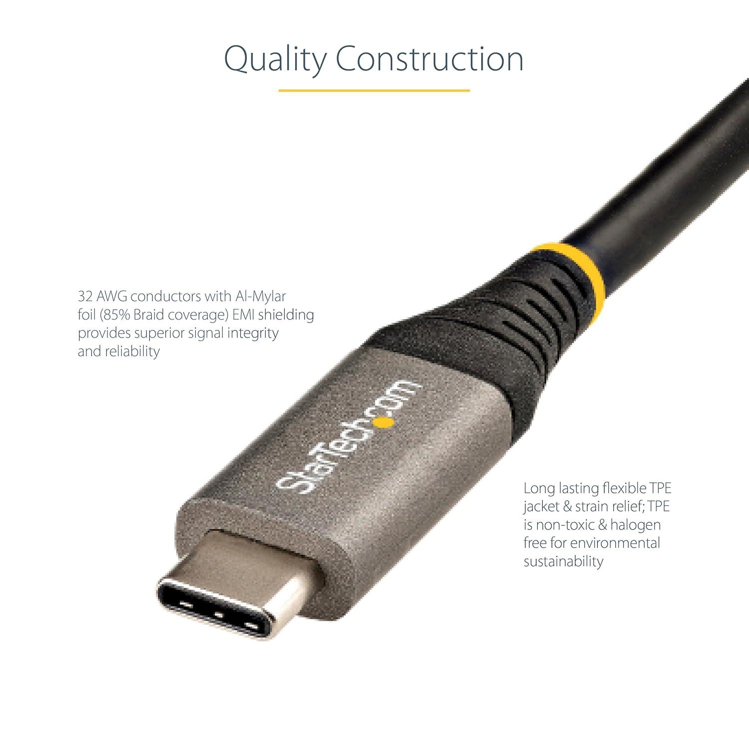 imageStarTechcom 20quot 50cm USB C Cable 10Gbps  USB 32 Gen 2 TypeC Cable  100W 5A Power Delivery Charging DP Alt Mode  USBC Cord for USBC LaptopPhoneDevice  ChargeSync USB31CCV50CM50cm  20 in