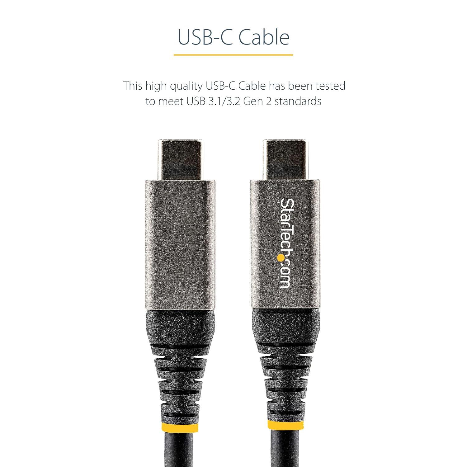 imageStarTechcom 20quot 50cm USB C Cable 10Gbps  USB 32 Gen 2 TypeC Cable  100W 5A Power Delivery Charging DP Alt Mode  USBC Cord for USBC LaptopPhoneDevice  ChargeSync USB31CCV50CM50cm  20 in