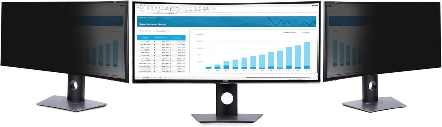 imageStarTechcom Monitor Privacy Screen for 23quot Display  Computer Screen Security Filter  Blue Light Reducing Screen Protector Film  169 Widescreen  MatteGlossy  30 Degree TAACurved