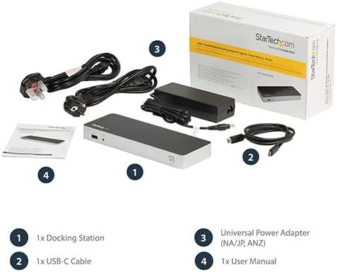 imageStarTechcom USB C Dock  Dual Monitor HDMI ampamp DisplayPort 4K 30Hz  USB TypeC Laptop Docking Station 60W Power Delivery SD 4Port USBA 30 Hub GbE Audio  Thunderbolt 3 Compatible DK30CHDDPPD