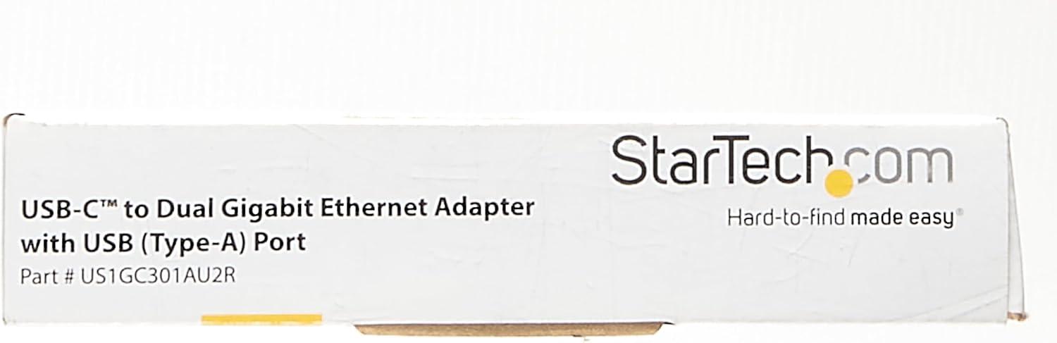 imageStarTechcom USB C to Dual Port Gigabit Ethernet Adapter with USB 30 TypeA Port  USB TypeC Gigabit Network Adapter  Black