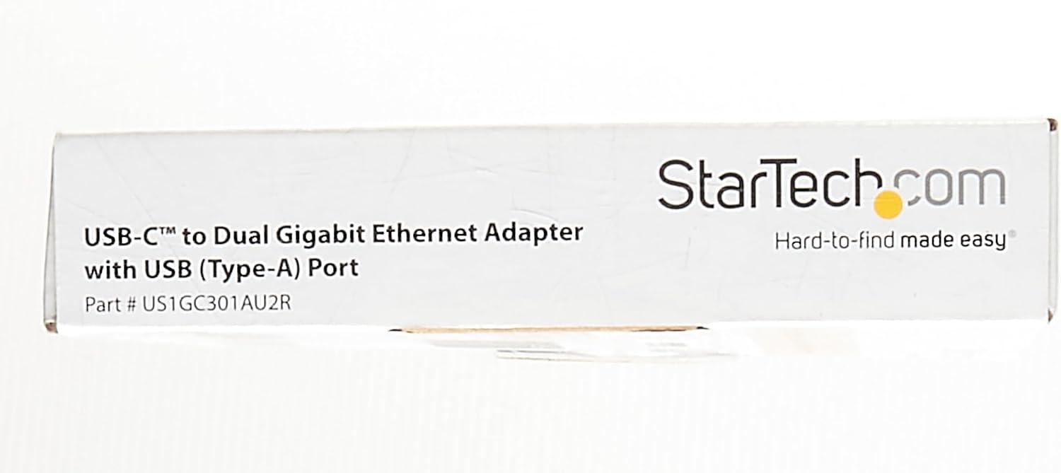 imageStarTechcom USB C to Dual Port Gigabit Ethernet Adapter with USB 30 TypeA Port  USB TypeC Gigabit Network Adapter  Black