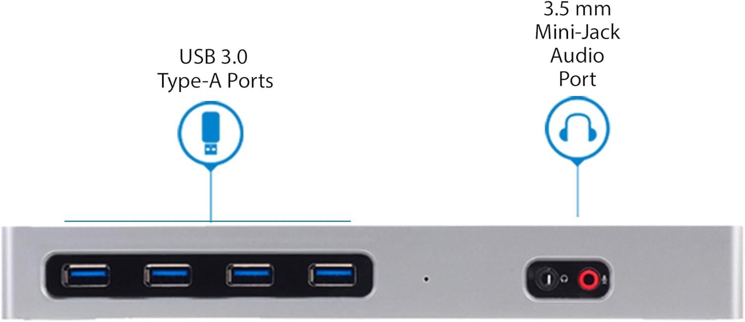 imageStarTechcom USBC ampamp USBA Dock  Dual Monitor 4K 60Hz Dock DisplayPort  HDMI  Hybrid USB 30 Docking Station for USBCUSBA Laptops  6x USB TypeA GbE  USB 31 Gen 1  MacWindows DK30A2DH