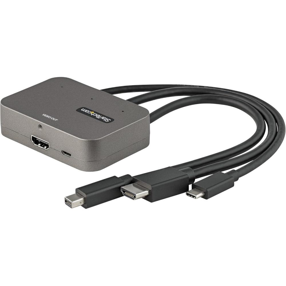 image3in1 Multiport to HDMI Adapter 4K 60Hz USBC HDMI or Mini DP to HDMI Video Converter Conference Room Digital AV Adapter