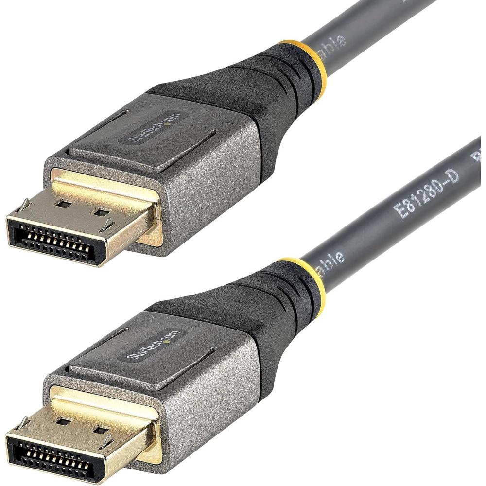imageStarTech DP14VMM2M 656ft Display Port Cable GrayBlack2 m  66 ft