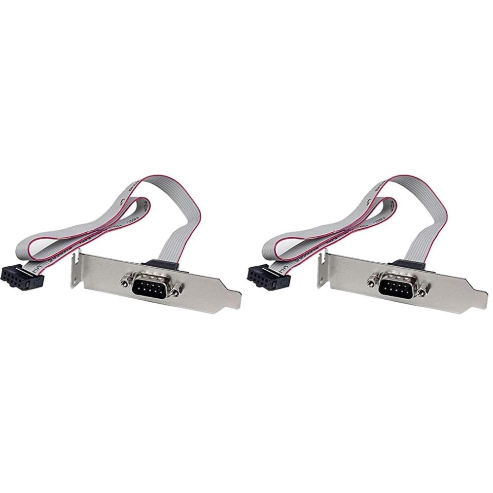 imageStarTechcom 1 Port 16Inch DB9 Serial Port Bracket to 10 Pin Header  Low Profile PLATE9M16LP1 Count Pack of 2
