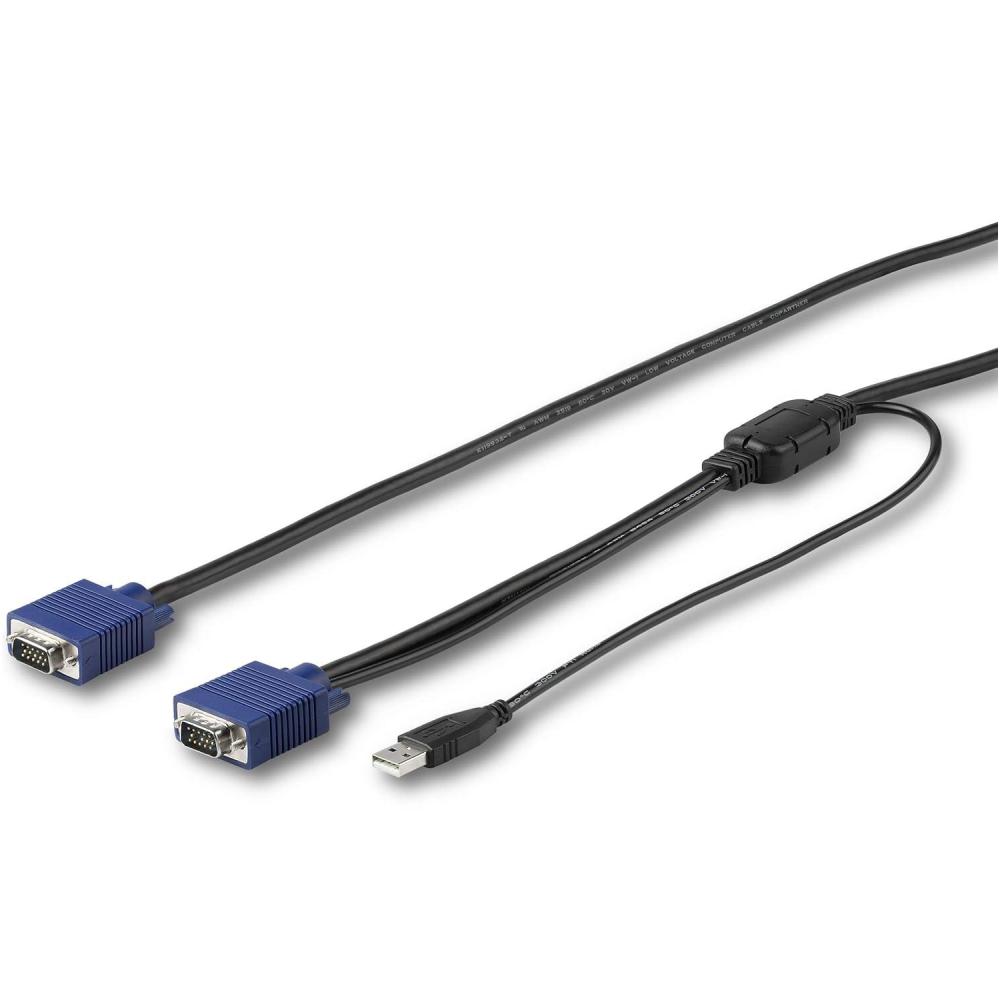 imageStarTechcom 10 ft 3 m USB KVM Cable for StarTechcom Rackmount Consoles  VGA and USB KVM Console Cable RKCONSUV106ft