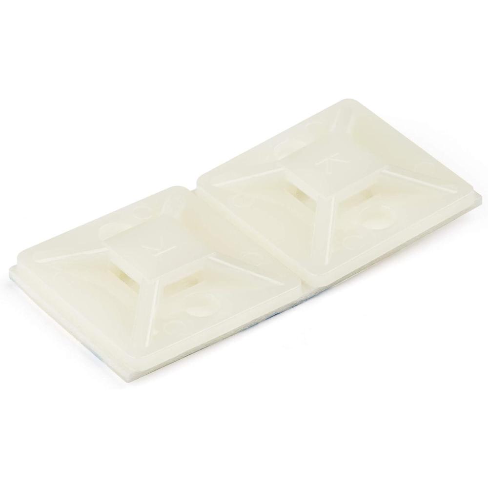 imageStarTechcom 100 Pack Cable Tie Mounts with Adhesive Tape for 013 in 32 mm Wide Ties  NylonPlastic Zip Tie Mounts  ElectricalNetwork Cable Wrap Mounts  94V2 Fire ampamp UL Rated TAA CBMCTM1Medium  018 in 46 mm max diameter