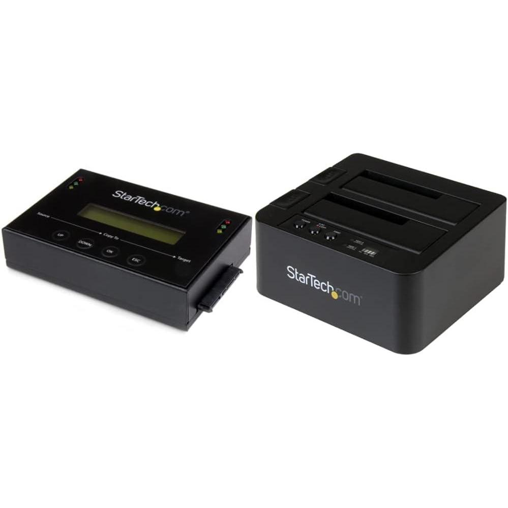 imageStarTechcom 11 Standalone Hard Drive and USB Thumb Drive DuplicatorEraser USB Flash and SATA HDDSSD Disk ClonerCopier and Wiper Toolless Sanitizer LCD Display TAA Compliant SU2DUPERA11SATA Drive