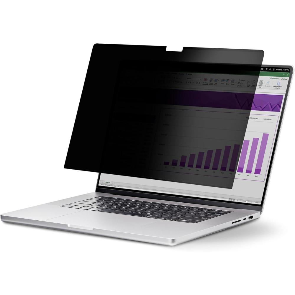 imageStarTechcom 156inch 1610 FlipUp Privacy Screen with Touch Laptop Security Shield AntiGlare Blue Light Filter