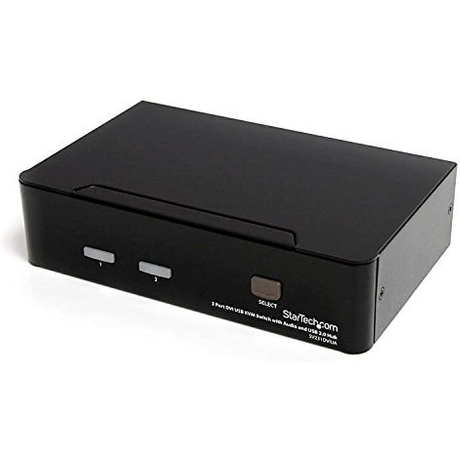 imageStarTechcom 2 Port DVI KVM Switch  USB DVI Dual Link  Hotkey ampamp Audio Support  2560x1600  60Hz KVM Switch  KVM Video Switch SV231DVIUAHRAudio  USB 20 Hub