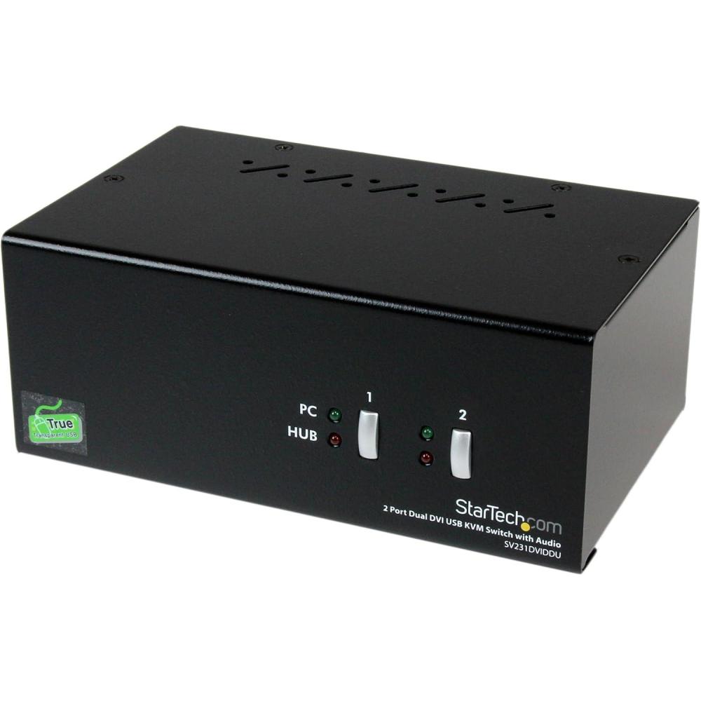imageStarTechcom 2 Port DisplayPort KVM Switch  2560x1600 TAA 60Hz  Dual Port DP USB Keyboard Video Mouse Switch Box w Audio for Computers and Monitors SV231DPUADVI