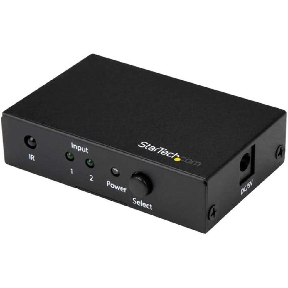 imageStarTechcom 2 Port HDMI Switch  4K 60Hz  Supports HDCP  IR  HDMI Selector  HDMI Multiport Video Switcher  HDMI Switcher VS221HD20
