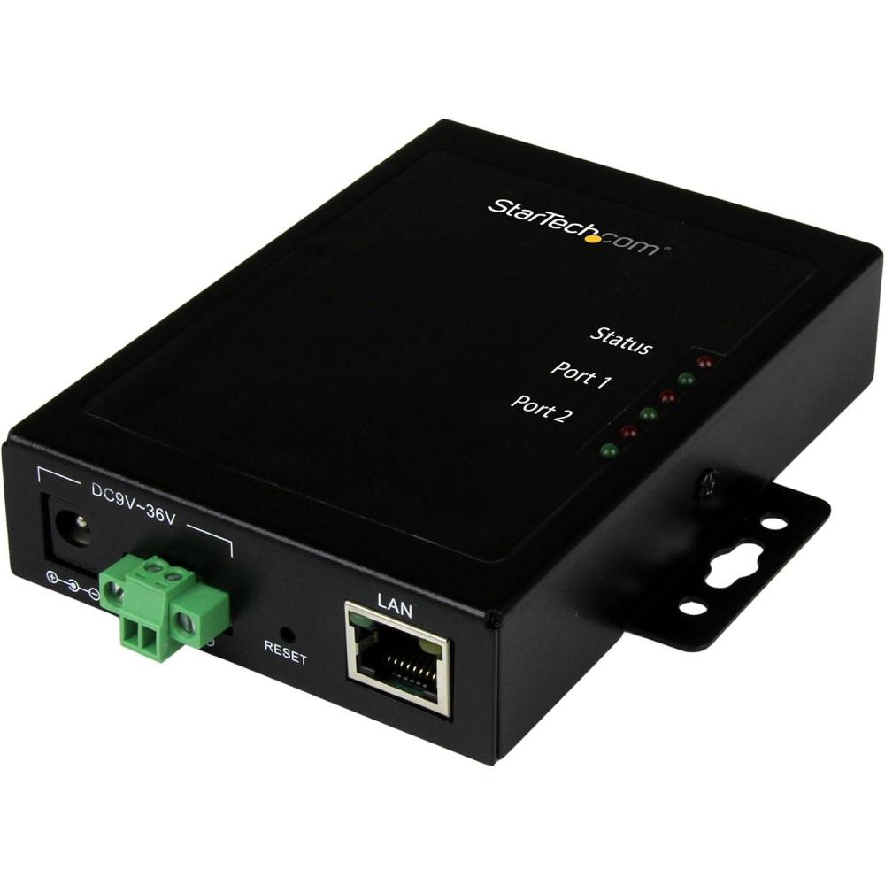 imageStarTechcom 2 Port SerialtoIP Ethernet Device Server  RS232  Metal and Mountable  Serial Device Server  RS232 SerialOverIP TAA NETRS2322P2 Port