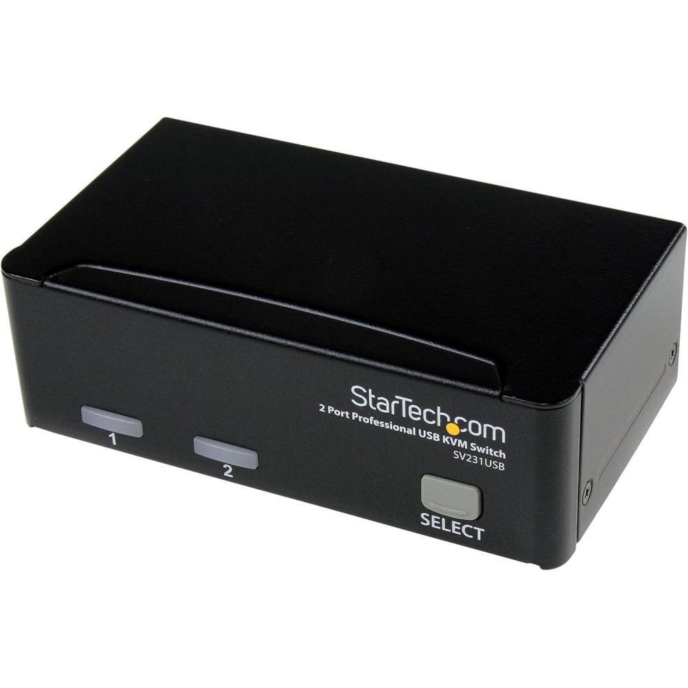 imageStarTechcom 2 Port VGA USB KVM Switch  VGA KVM Switch  1920x1440  USB 20  KVM Video Switch  TAA SV231USBUSB  Cables Included