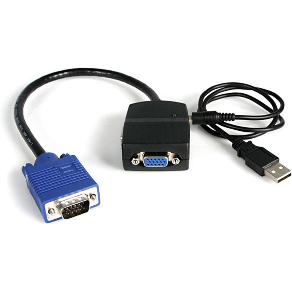 imageStarTechcom 2 Port VGA Video Splitter  USB Powered  2048x1536  VGA Video Monitor Splitter Dual Port ST122LE Black2 Port USB Powered