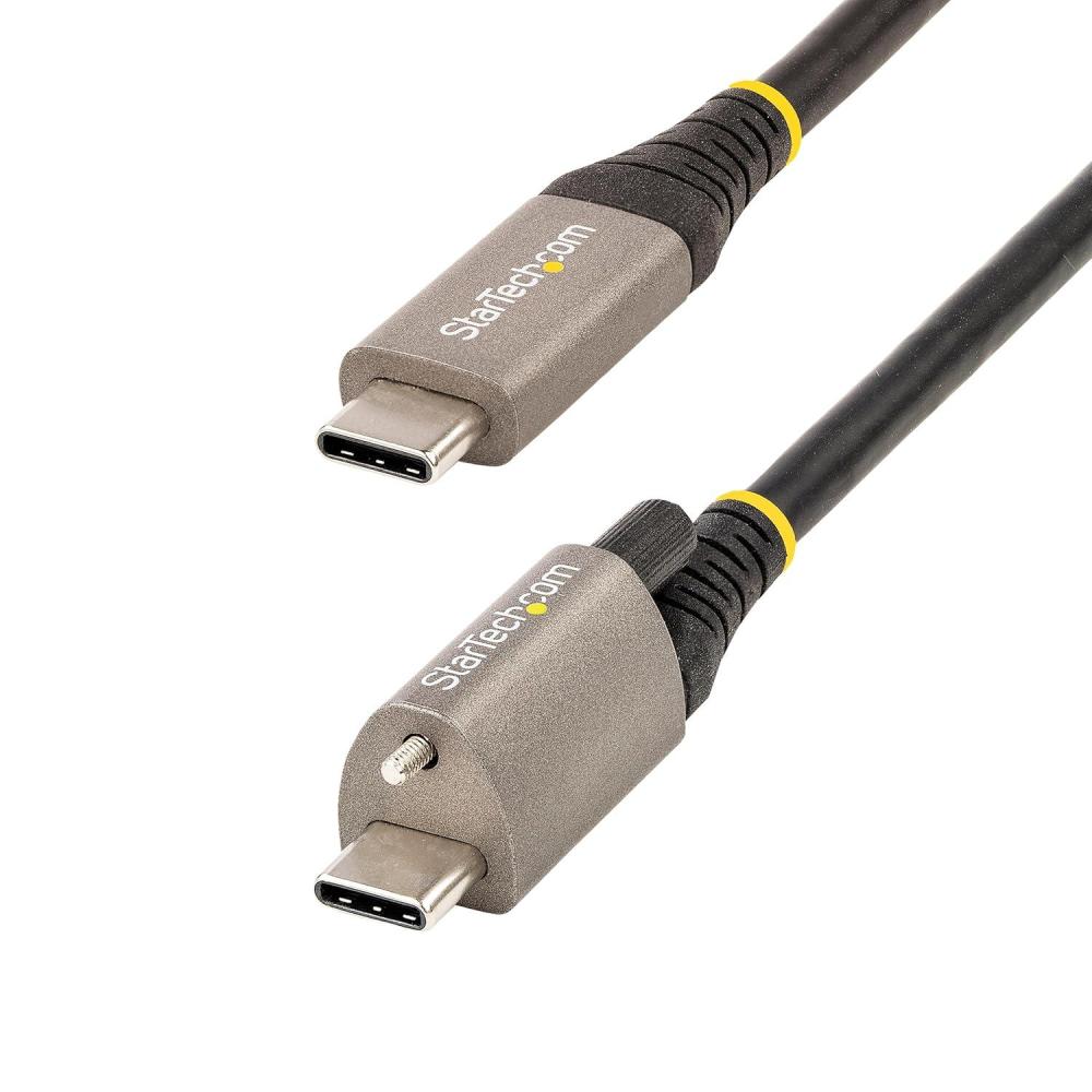 imageStarTechcom 20quot 50cm Side Screw Locking USB C Cable 10Gbps  USB 32 Gen 2 TypeC Cable  100W 5A Power Delivery Charging DP Alt Mode  Dual Screw Lock  USBC Cord ChargeSync USB31CCSLKV50CMtop screw