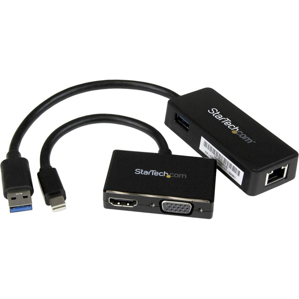 imageStarTechcom 2in1 Accessory Kit for Surface and Surface Pro 4  mDP to HDMI  VGA  USB 30 GbE  Works with Surface Pro 3 and Surface 3 MSTS3MDPUGBKBlack
