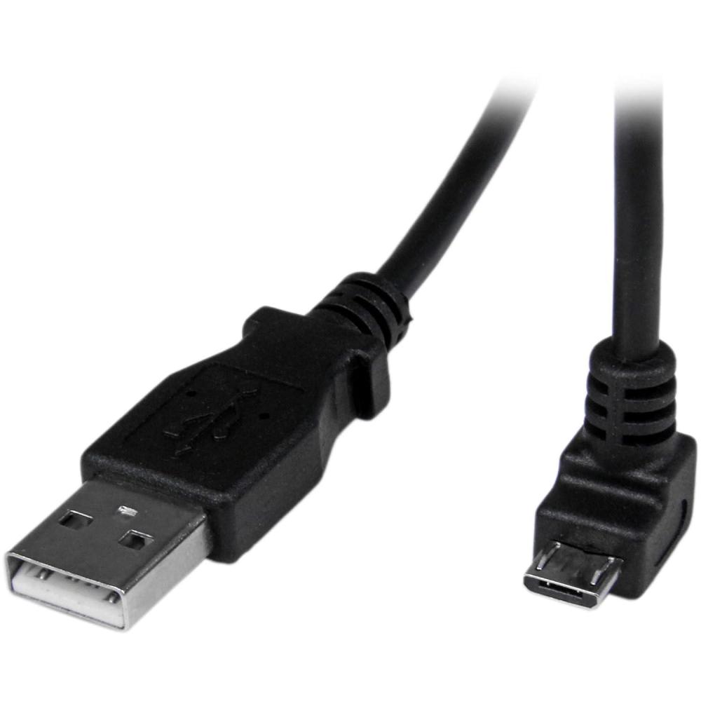 imageStarTechcom 2m Cord  A to Down Angle Micro B  Down Angled Micro USB Cable  1x USB A M 1x USB Micro B M  Black USBAUB2MD 2m  6 Feet2m  6 feet