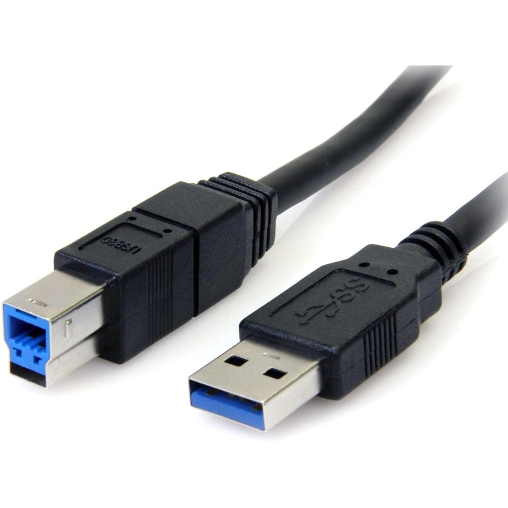 imageStarTechcom 3 ft  91cm SuperSpeed USB 30 Cable A to B  USB 3 A m to USB 3 B m USB3SAB3Black