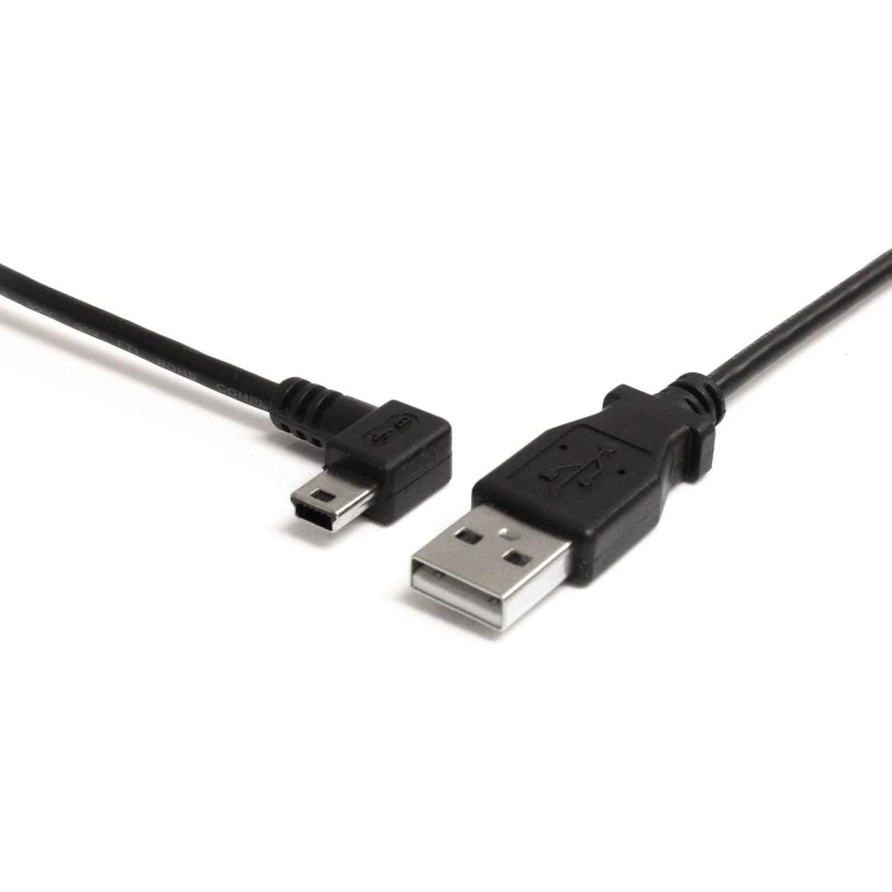 imageStarTechcom 3 ft 09 m Right Angle USB to Mini USB Cable  USB 20 A to Right Angle Mini B  Black  Mini USB Cable USB2HABM3RA6 ft  2m