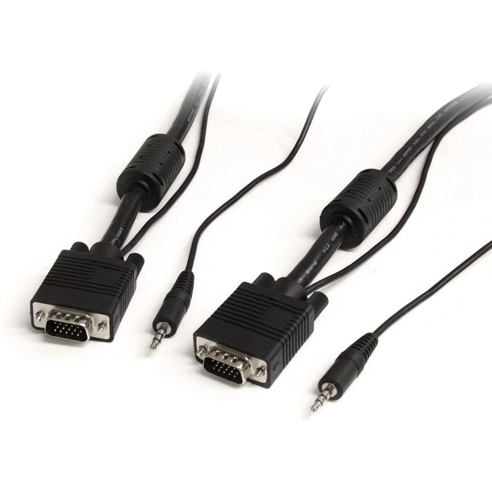 imageStarTechcom 30 ft Coax High Resolution Monitor VGA Cable with Audio HD15 MM MXTHQMM30A15 ft