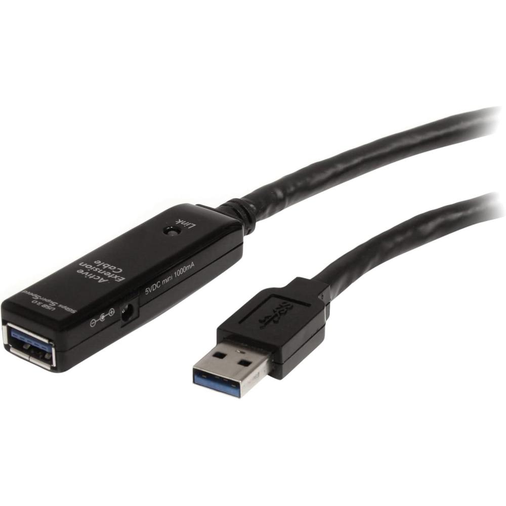 imageStarTechcom 328 ft Active USB 30 5Gbps Extension Cable with AC Power Adapter  Shielded  Male to Female USB 32 Gen1 Type A Extender TAA USB3AAEXT10M164 ft