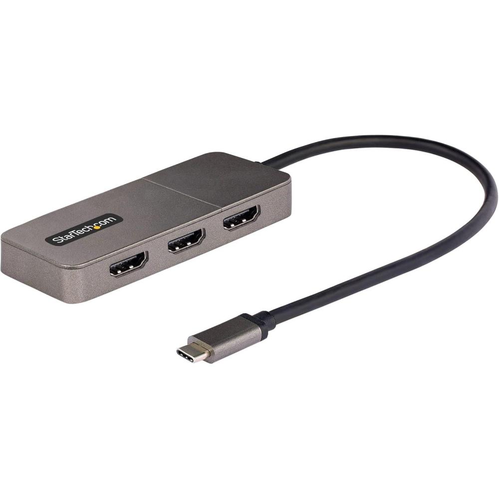 imageStarTechcom 3Port USBC MultiMonitor Adapter USB TypeC to 3x HDMI MST Hub Triple 4K 60Hz HDMI Laptop Display Extender  Splitter HDR ExtraLong BuiltIn Cable Windows MST14CD123HD3x HDMI