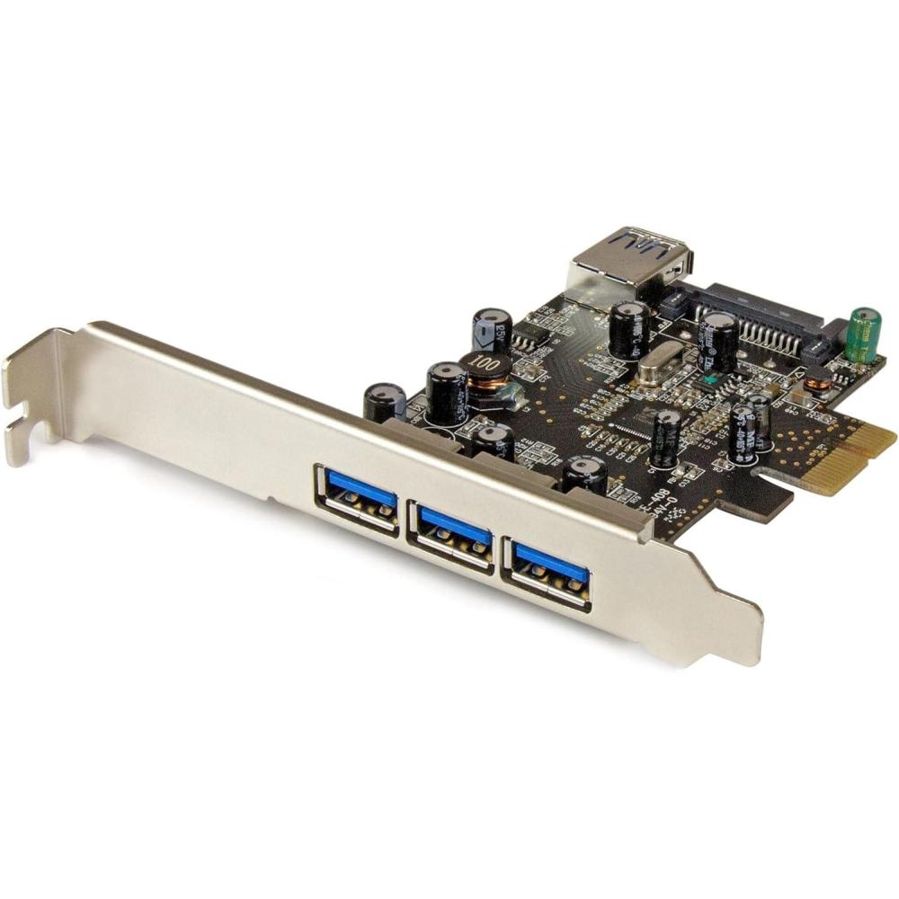 imageStarTechcom 4 Port PCI Express USB 30 Card  3 External and 1 Internal  Native OS Support in Windows 8 and 7  Standard and LowProfile PEXUSB3S42