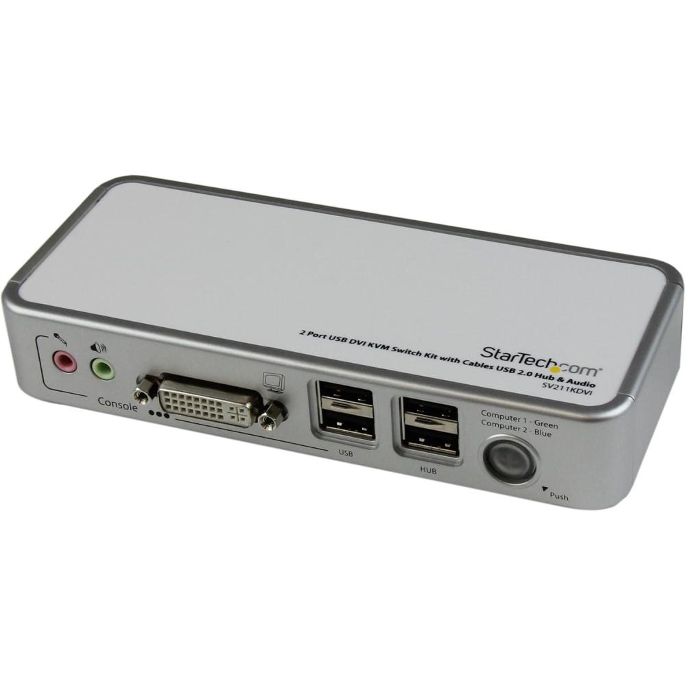 imageStarTechcom 4 Port USB KVM Switch Kit with Cables and Audio  Black SV411KUSB2 Port