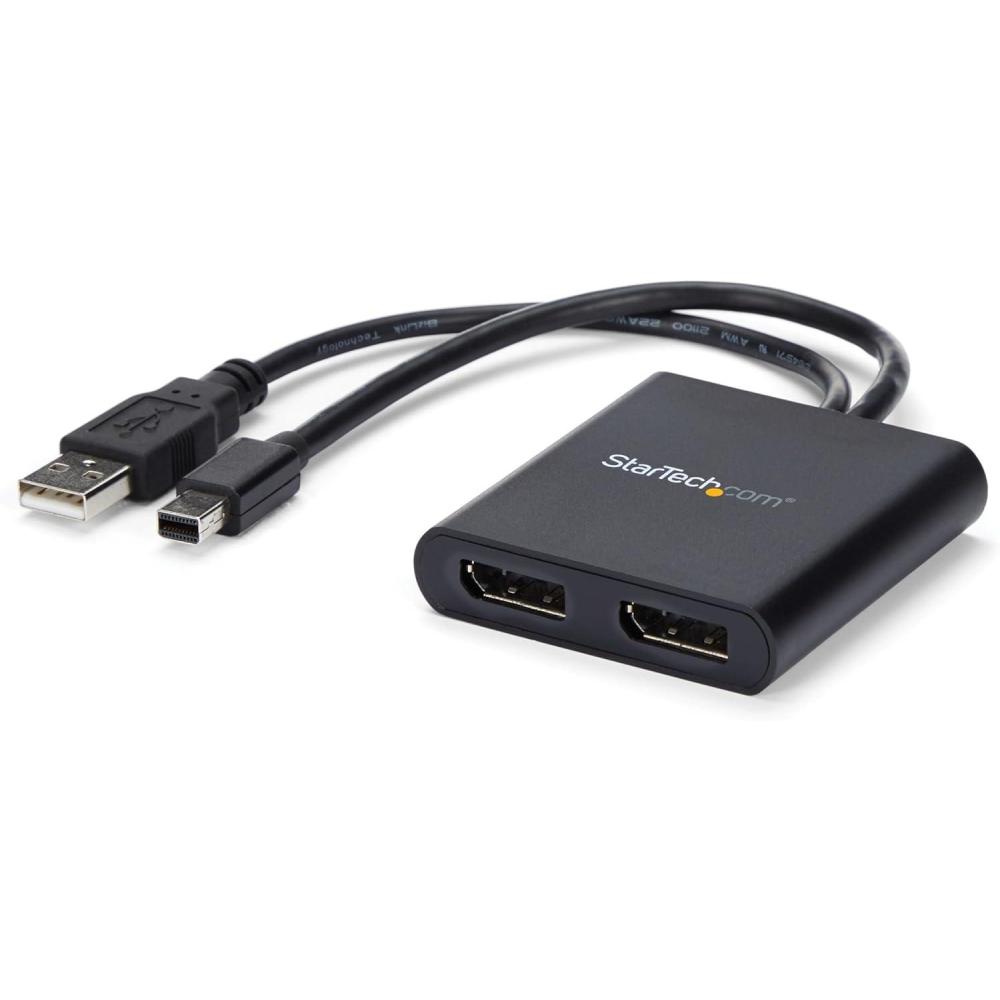 imageStarTechcom 4Port Multi Monitor Adapter  Mini DisplayPort to DisplayPort MST Hub  4x 1080p  Video Splitter for Extended Desktop Mode on Windows PCs Only  mDP to Quad DP Monitors MSTMDP124DPmDP to 2x DP