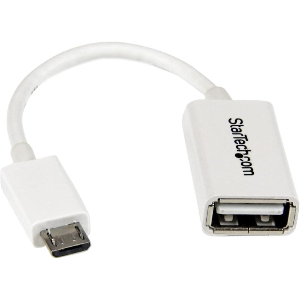 imageStarTechcom 5in Micro USB to USB OTG Host Adapter  Micro USB Male to USB A Female OnTheGO Host Cable Adapter UUSBOTGWhite