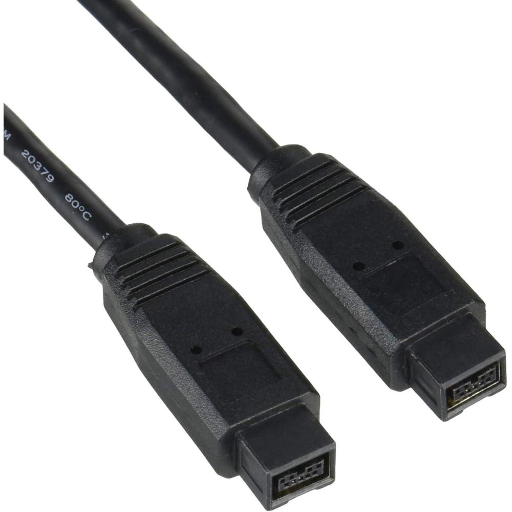 imageStarTechcom 6 ft 1394b 9 Pin to 9 Pin Firewire 800 Cable MM  IEEE 1394 cable  FireWire 800 M to FireWire 800 M 6 ft  black 1394996