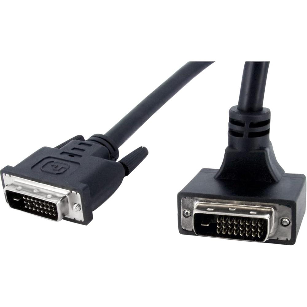 imageStarTechcom 6 ft 90 Degree Down Angled Dual Link DVID Monitor Cable MM  Male to Male 25 pin DVID Video Cable Black 6 Feet  2560x1600 DVIDDMMBA6Down Angled