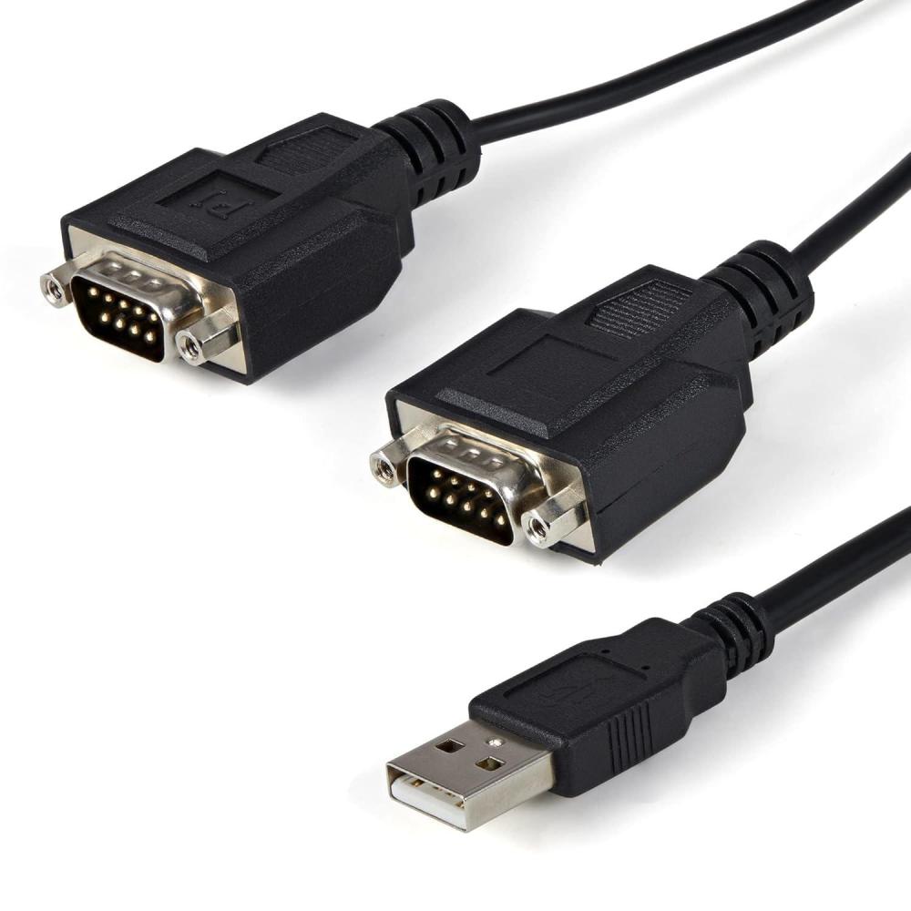 imageStarTechcom 6ft 18m 2Port FTDI USB to Serial RS232 Adapter Cable with COM Retention USB to RS232 Adapter  TAA6ft