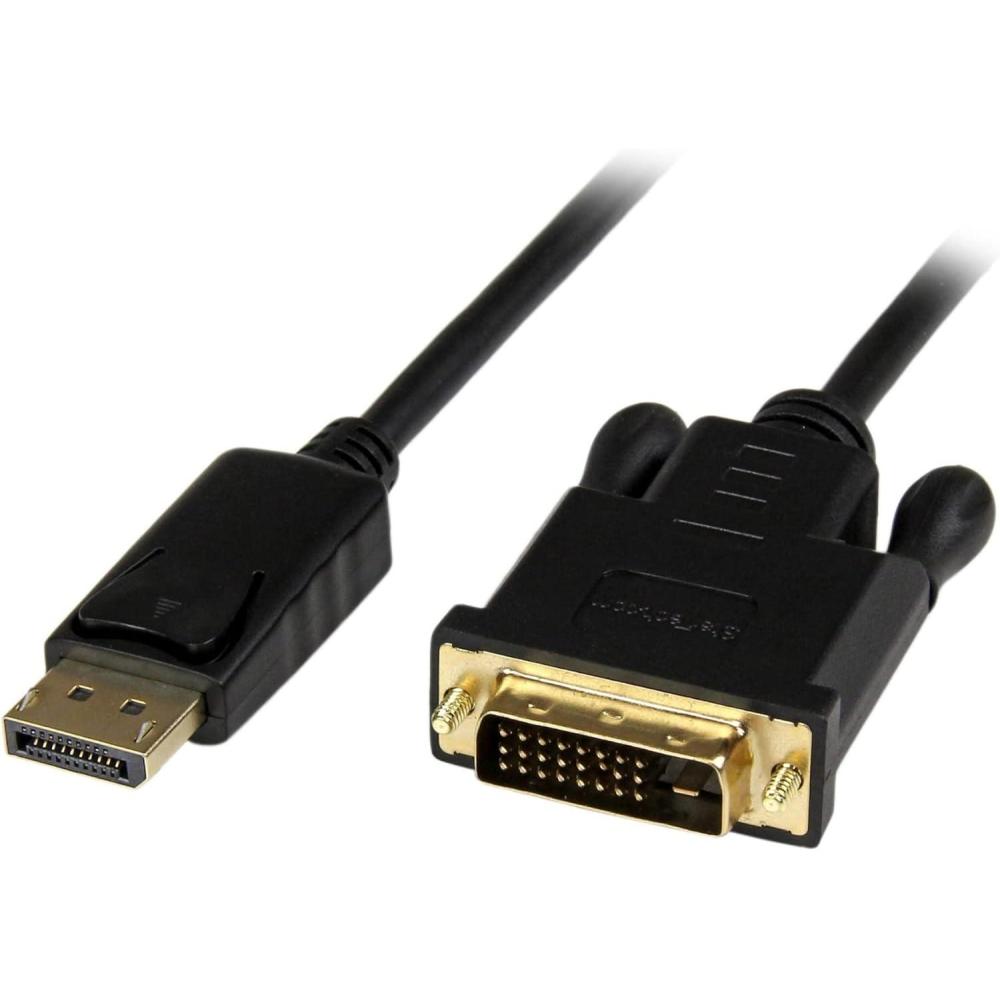 imageStarTechcom 6ft 18m DisplayPort to DVI Cable  1080p Video  Active DisplayPort to DVI Adapter Cable  DisplayPort to DVID Cable Single Link  DP 12 to DVI Monitor Cable Converter DP2DVIMM6BS Black3 ft  1 m
