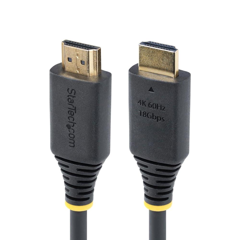 imageStarTechcom 6ft 18m Premium Certified High Speed HDMI Cable 4K 60Hz1440p 144Hz 18Gbps UHD HDMI 20 Cord TPE Jacketblack