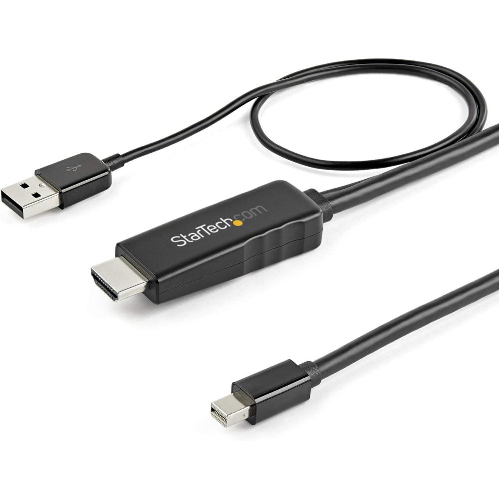imageStarTechcom 6ft 2m HDMI to Mini DisplayPort Cable 4K 30Hz  Active HDMI to mDP Adapter Converter Cable with Audio  USB Powered  Mac ampamp Windows  Male to Male Video Adapter Cable HD2MDPMM2M6 ft  2 m
