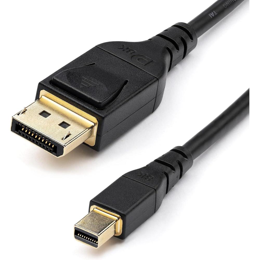 imageStarTechcom 6ft 2m VESA Certified Mini DisplayPort to DisplayPort 14 Cable  8K 60Hz HBR3 HDR  Super UHD mDP to DP 14 Cord  Slim 34 AWG Ultra HD 4K 120Hz  MonitorVideo Cable DP14MDPMM2MB3 ft  1 m